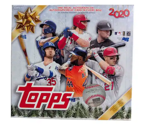 AGES 6+
ONE RELIC, AUTOGRAPH OR AUTOGRAPH RELIC CARD IN EVERY BOX!
NO PURCHASE NECESSARY. SEE BACK FOR DETAILS.
2020
TOPPS
MAJOR LEAGUE BASEBALL
OFFICIALLY LICENSED PRODUCT
BCF68576077