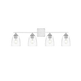 Living District - Harris 4-Light Iron and Glass Bath Sconce - Chrome
