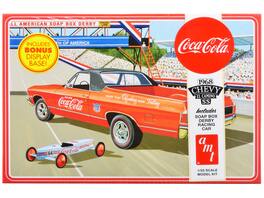 AMT - Skill 3 Model Kit 1968 Chevrolet El Camino SS and Soap Box Derby Racing Car 2 in 1 Kit "Coca-Cola" 1/25 Scale - Red