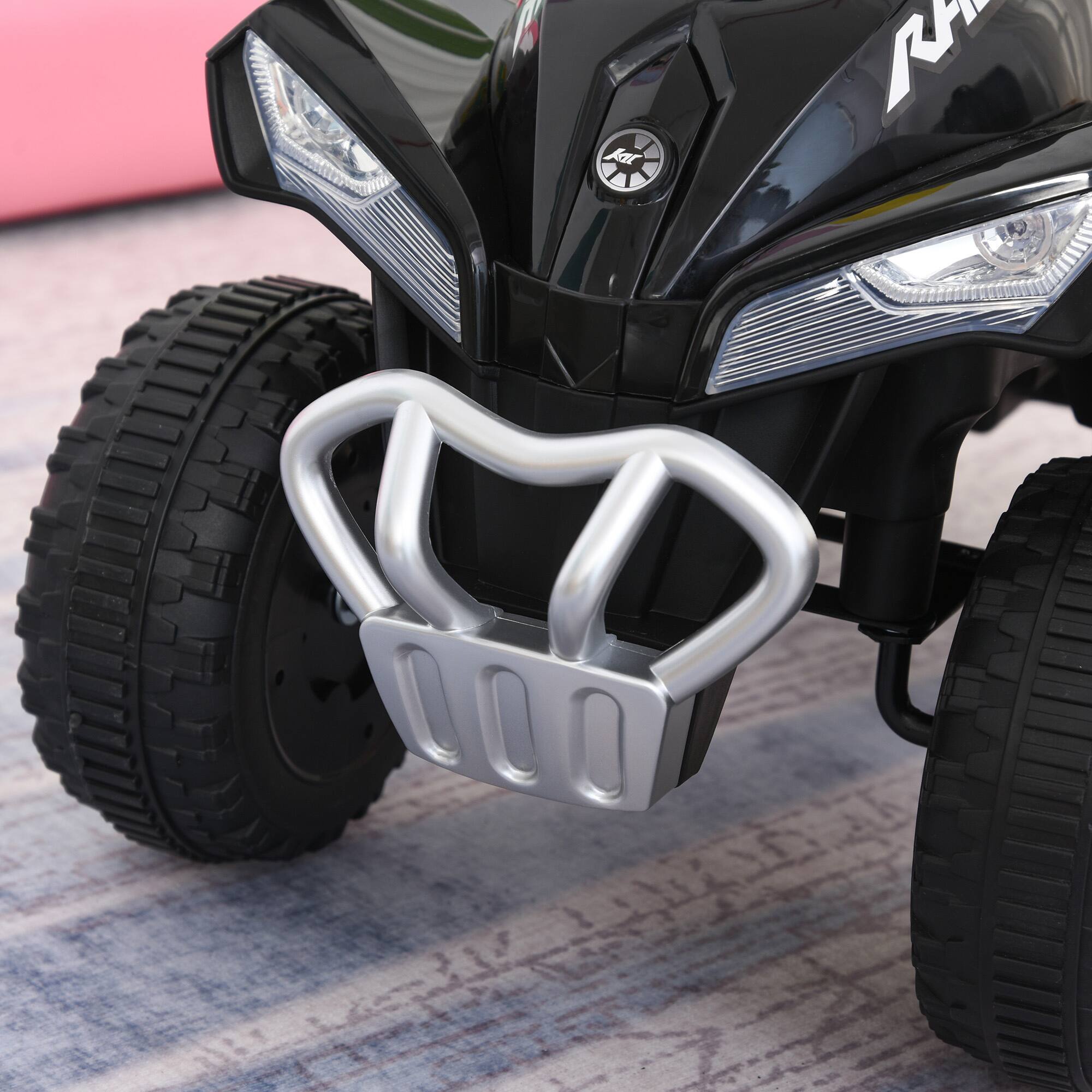 Alt View 5. Aosom - Kids Ride On Push Car, Ride Racer, Foot-to-floor Sliding Car, Walking ATV Toy, Music, Lights, 1.5-3 Years.