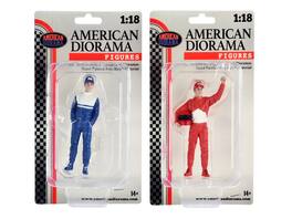 "Racing Legends" 90's Figures A and B Set of 2 for 1/18 Scale Models by American Diorama - Multi