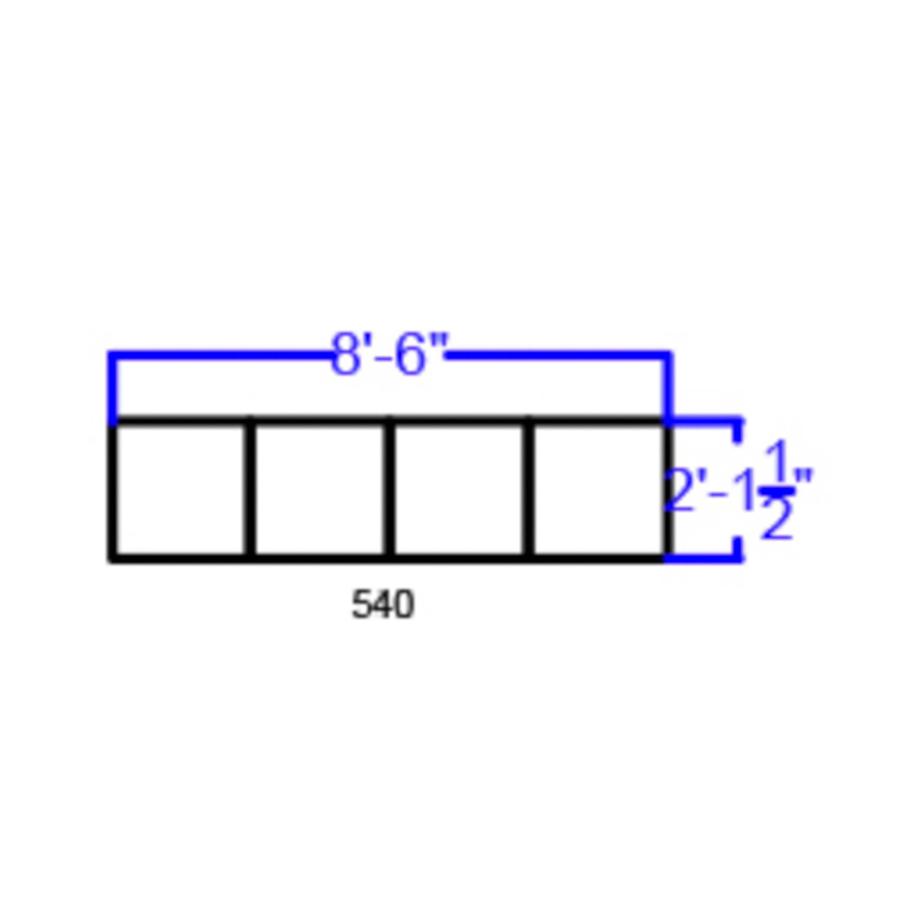 8'-6" 540 2'-1 1/2"