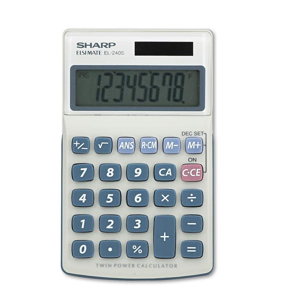Sharp - EL240SAB 8-Digit LCD Handheld Business Calculator - false