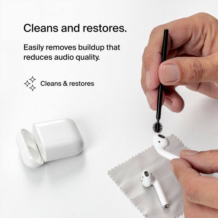 Cleans and restores.  
Easily removes buildup that reduces audio quality.  
Cleans & restores