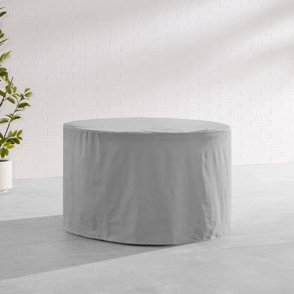 Alt View 3. Crosley Furniture - Round Outdoor Dining Table Furniture Cover - Gray.
