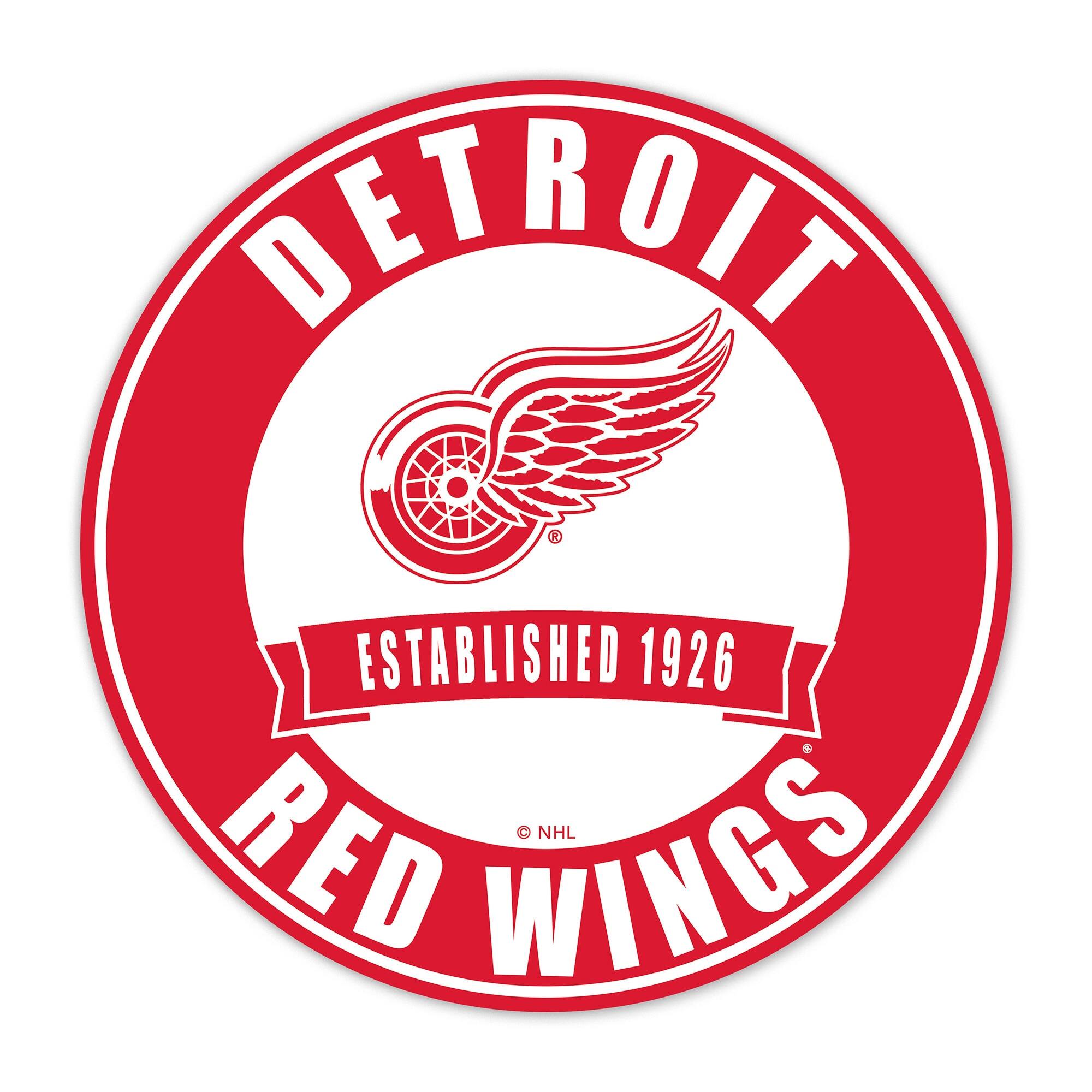 Detroit Red Wings 24" Circle with Banner