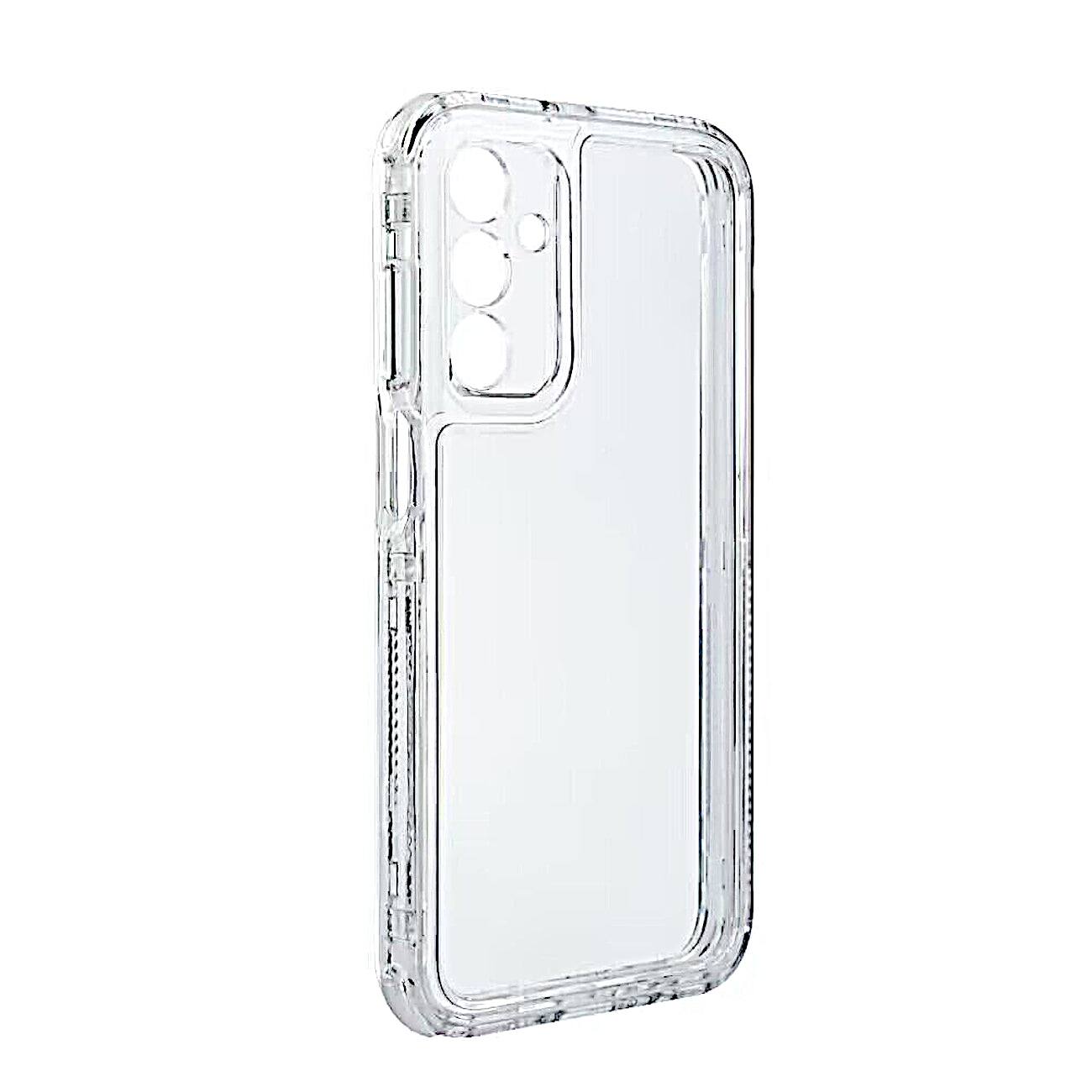 Reiko - Heavy Duty Transparent Shockproof Protection 3-In-1 Hybrid Protective Case For Galaxy A15 5G In - Clear