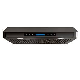 Onefly - 30 inches - Externally Vented - Under cabinet Range Hood - Black Stainless Steel