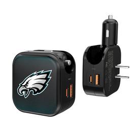 Keyscaper - Philadelphia Eagles 2-in-1 USB A/C Charger - Black