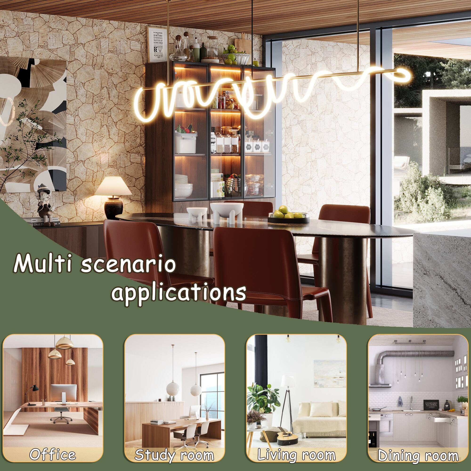 B Multi scenario applications

Office
Study room
Living room
Dining room