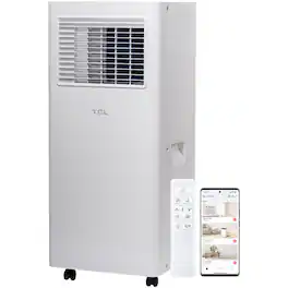 TCL - 250 Sq. Ft. 6,000 BTU SACC Smart Portable Air Conditioner - White