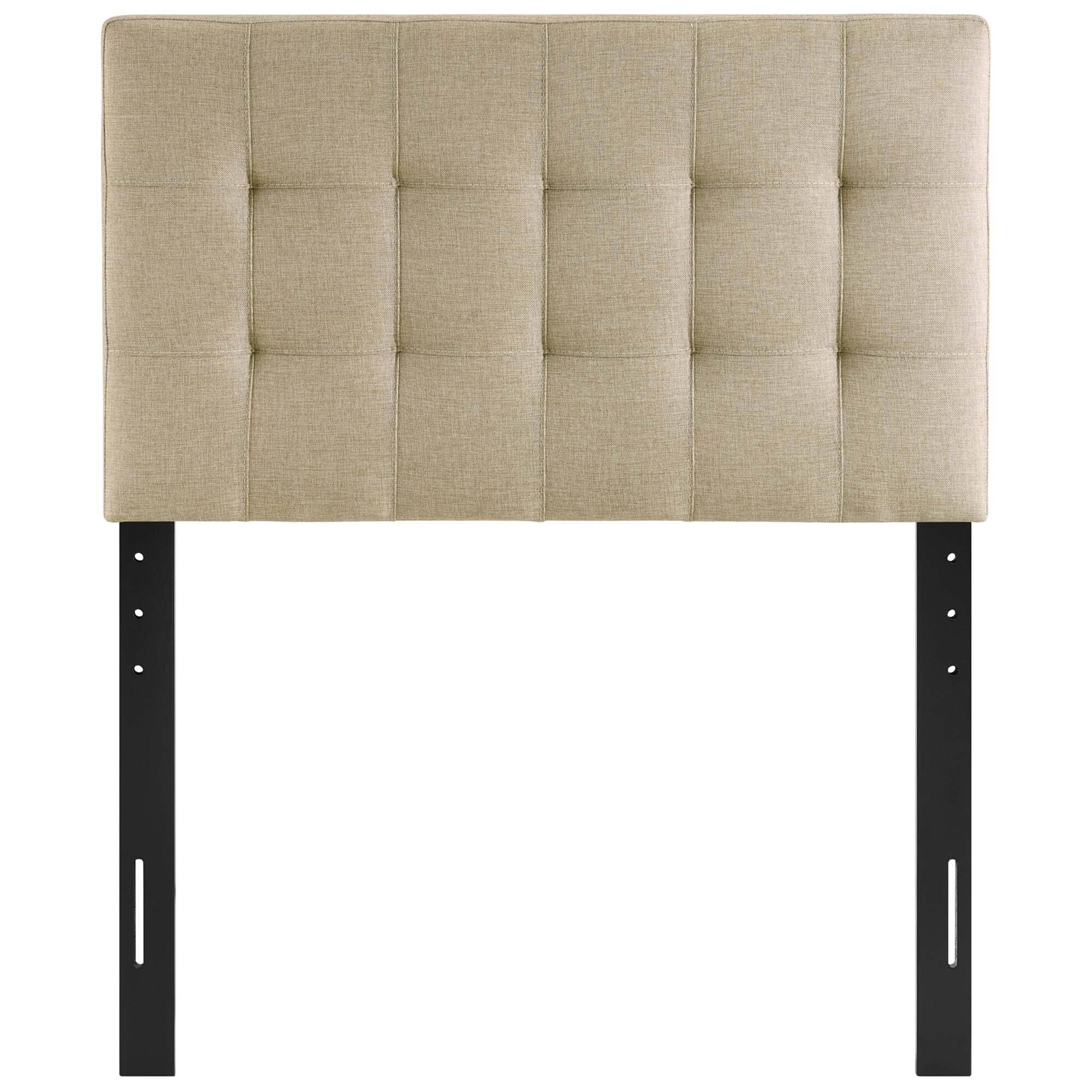 Alt View 1. Modway - Lily Upholstered Fabric Twin Headboard by Modway - Brown.