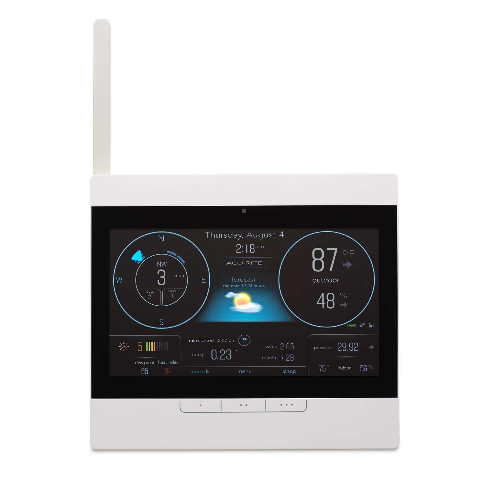 Angle. AcuRite - Atlas Weather Station - White/Black.