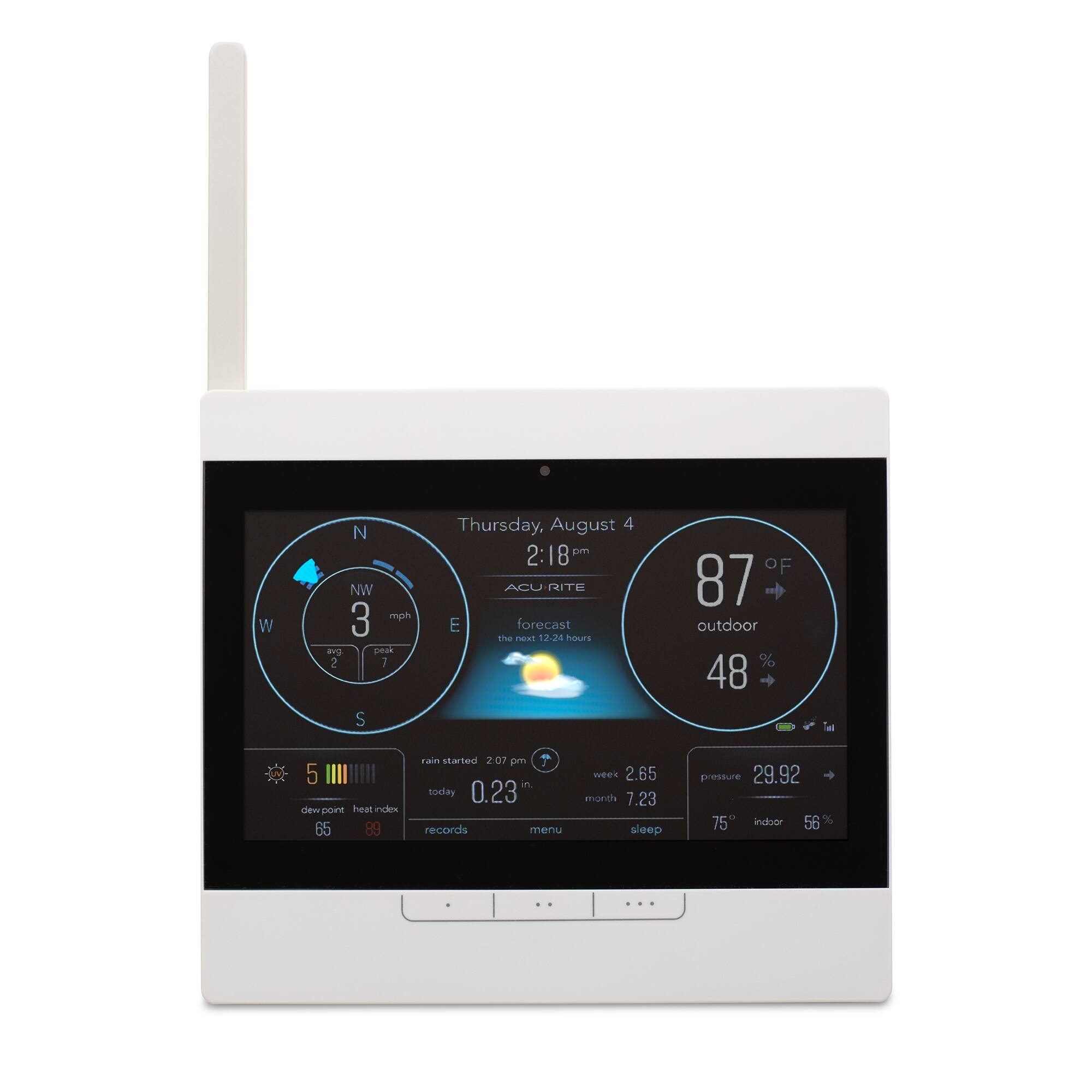Angle. AcuRite - Atlas Weather Station - White/Black.