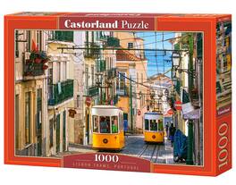 Castorland - 1000 Piece Jigsaw Puzzle, Lisbon Trams, Portugal, European puzzle, Sister city of San Francisco, C-104260-2 - Red
