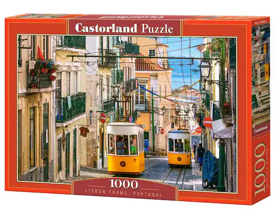 Castorland Puzzle, No C-104250-2, 1000 LISBON TRAMS, PORTUGAL, Castorland 1000 CIT/
