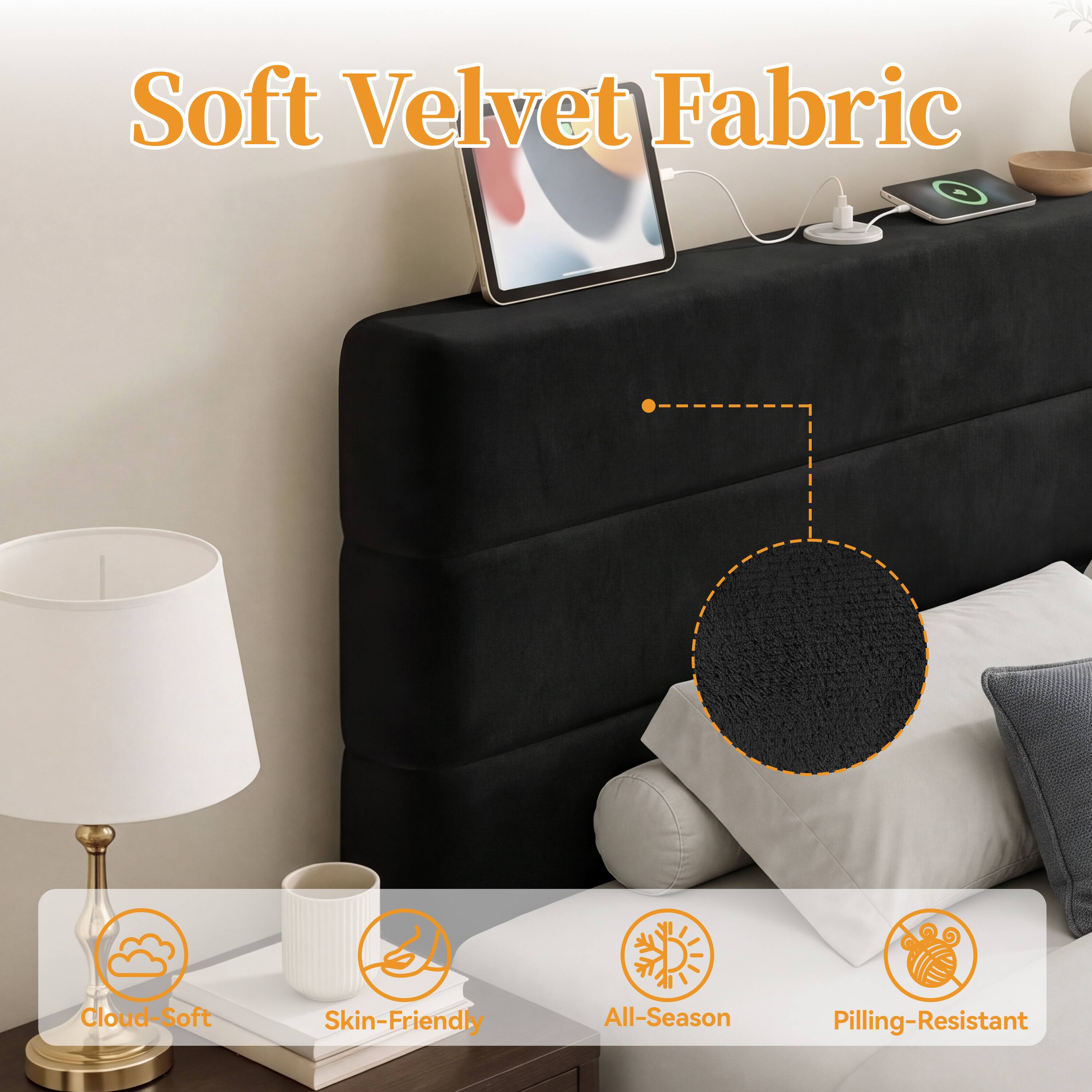 Soft Velvet Fabric  
Cloud-Soft  
Skin-Friendly  
All-Season  
Pilling-Resistant