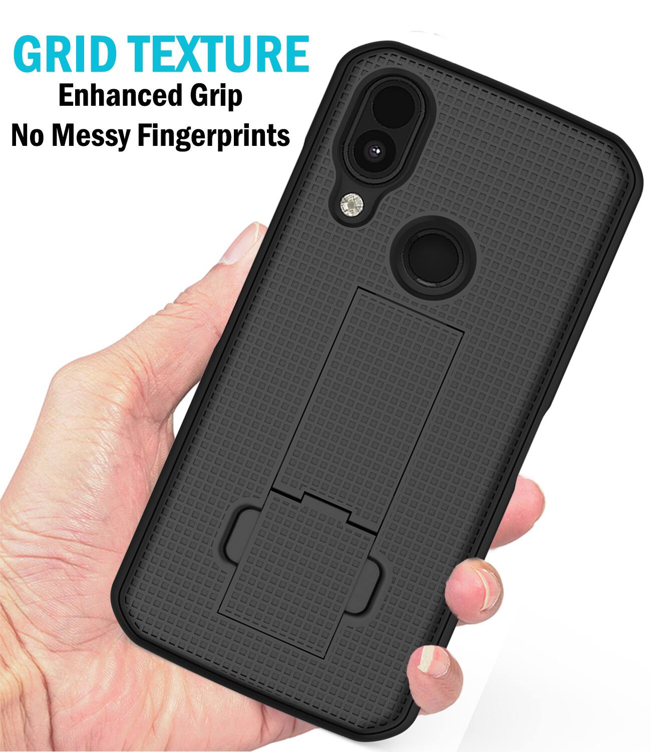 GRID TEXTURE  
Enhanced Grip  
No Messy Fingerprints