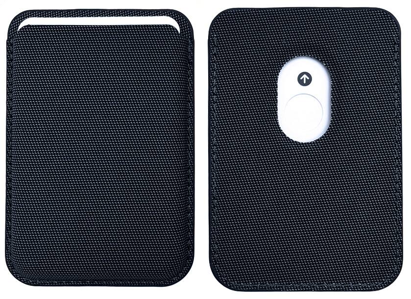 Alt View 4. Nakedcellphone - Woven Combo for iPhone 17 Pro - Tough Case + Magnetic Wallet + Crossbody Strap (Compatible with MagSafe) - Navy Blue.