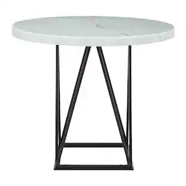 Picket House Furnishings - Conner Counter Height Dining Table - White/ Gun Metal