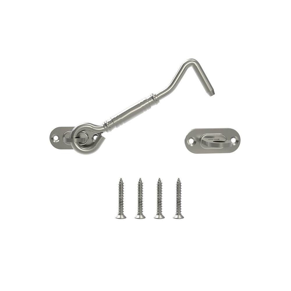 Alt View 2. Boyel Living - 4 in. Stainless Steel Sliding Barn Door Hook Lock Latch - Stainless Steel.