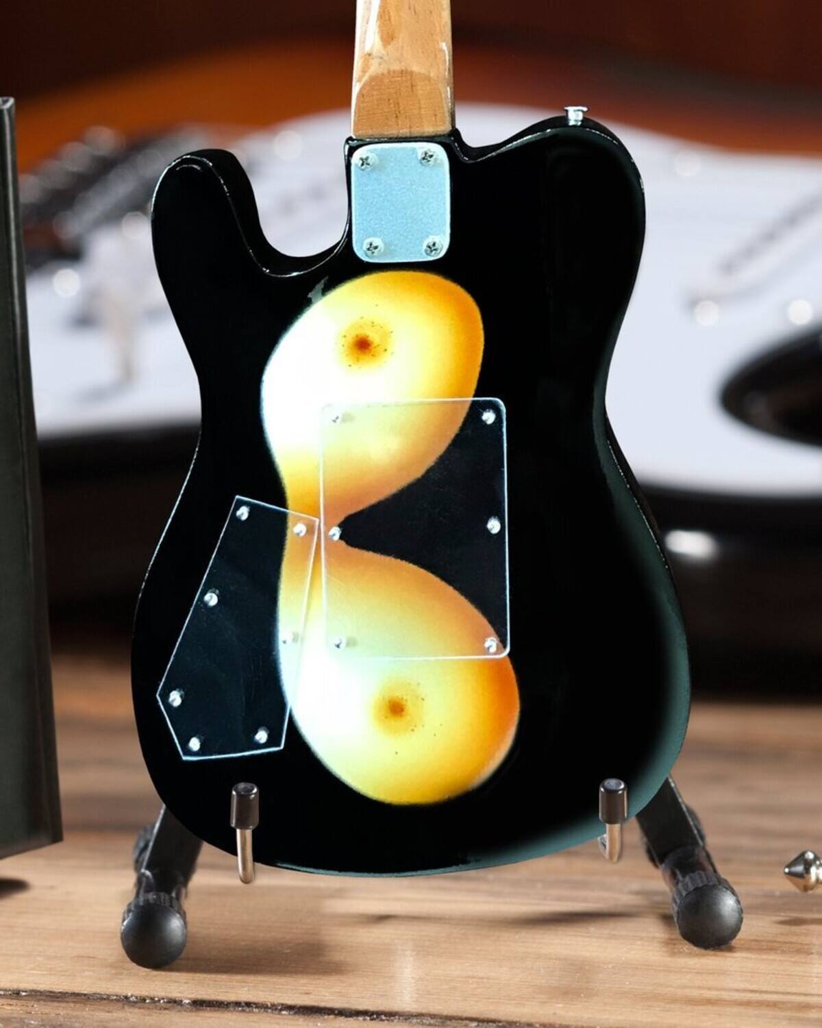 Alt View 3. Axe Heaven - Axe Heaven -Mick Mars - Mick Mars Motley Crue Kramer Signature Black Girls, Girls, Girls Mini Guitar - Collectibles - Multicolor.