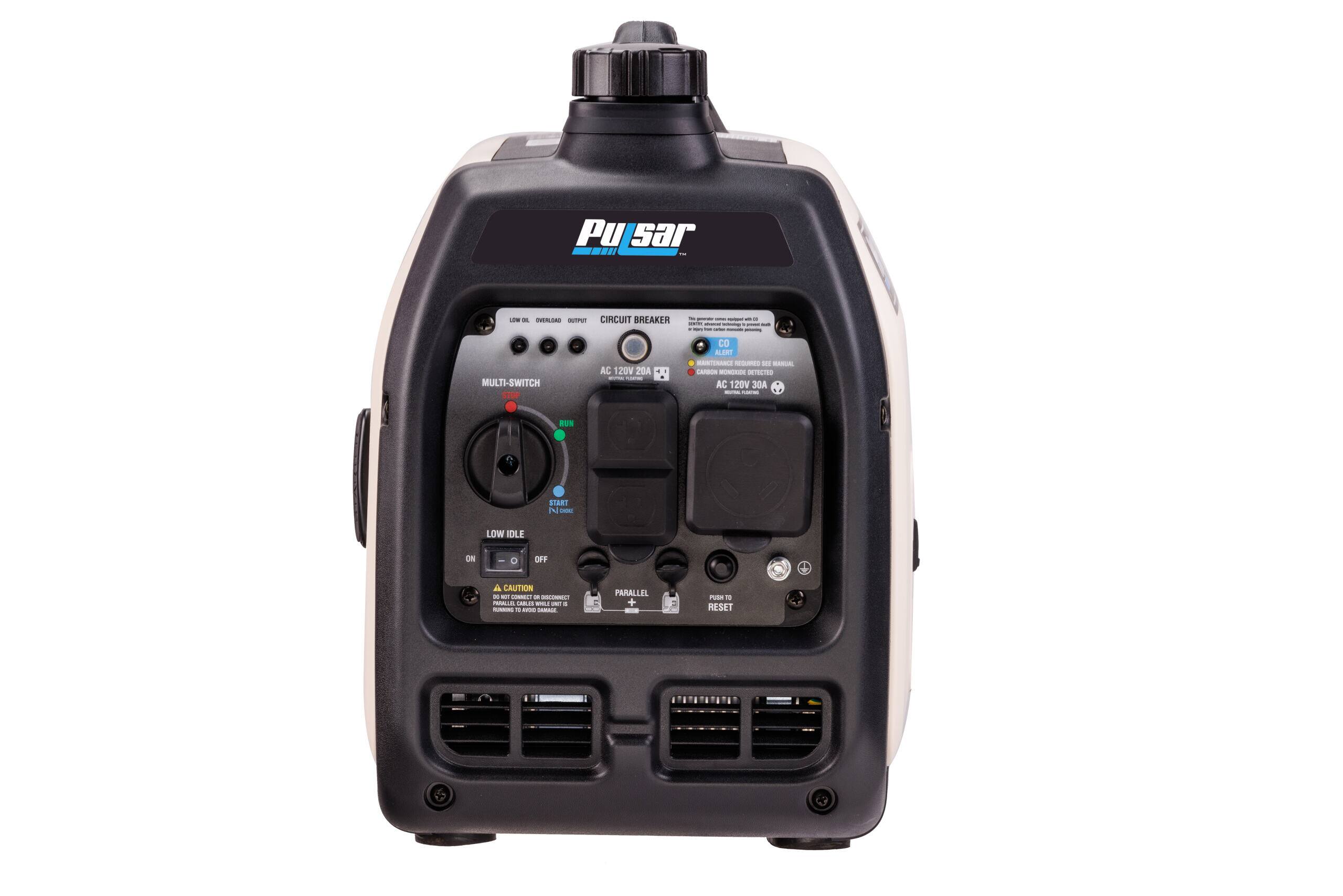 Pu Sar  
Circuit Breaker  
Multi-Switch  
AC 120V 20A  
AC 120V 30A  
Low Idle On  
Caution: Do not connect or disconnect any load when the generator is running.  
Parallel  
Push to Reset  
CO Alarm  
Carbon Monoxide Detector  
AC 120V 30A  
Start  
Low Idle  
On  
Off  
Caution: Do not connect or disconnect any load when the generator is running.  
Possible to cause damage.
