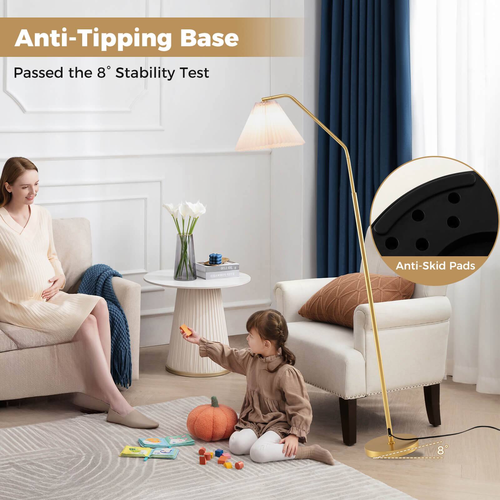 Anti-Tipping Base  
Passed the 8° Stability Test  

Anti-Skid Pads