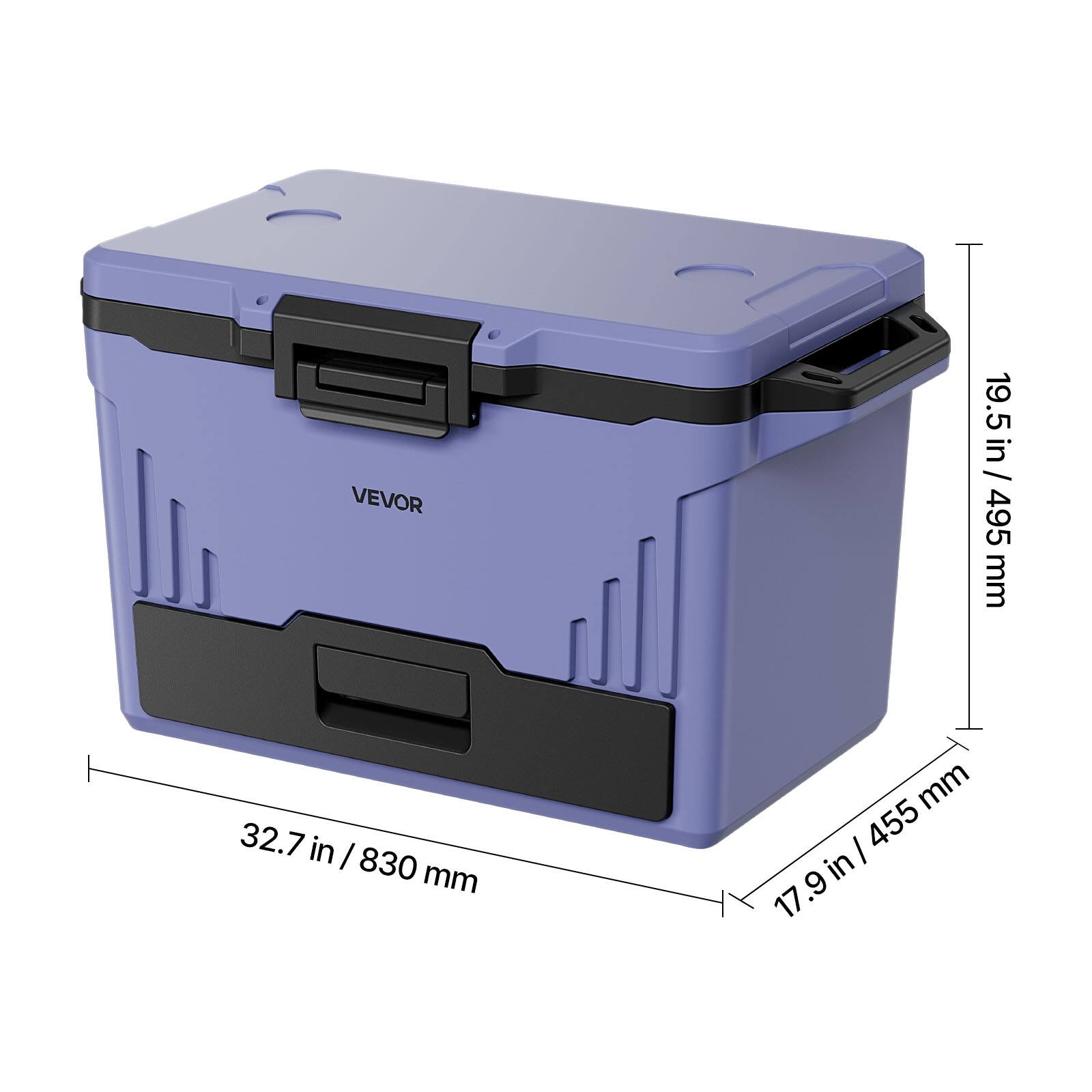 VEVOR 19.5 in / 495 mm 32.7 in / 830 mm 17.9 in / 455 mm
