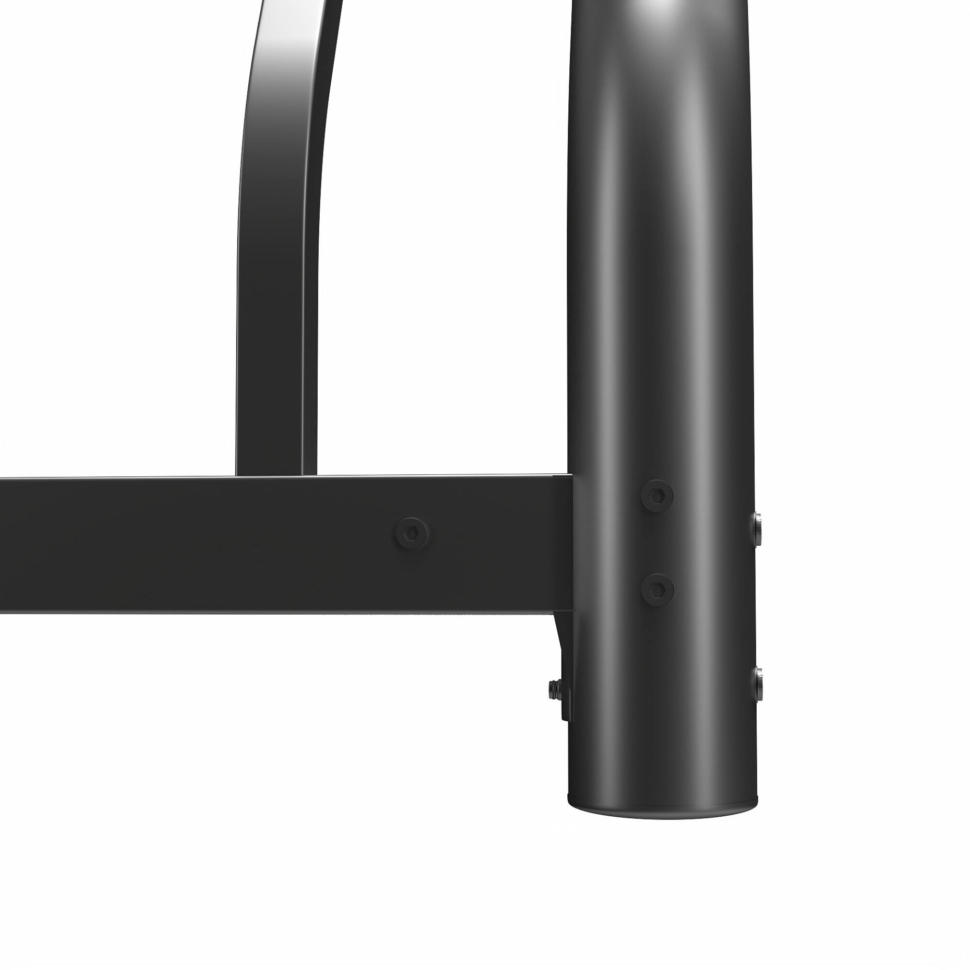 Angle. GOODSILO - Twin Over Full Metal Bunk Bed with Removable Stairs and Integrated Storage, Heavy Duty Frame for Teenagers and Adults - Black.