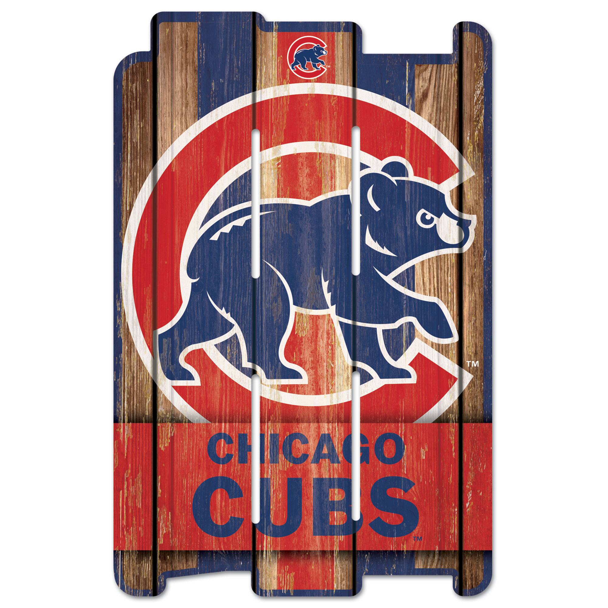 Chicago Cubs 11'' x 17'' Fence Decorative Wood Sign