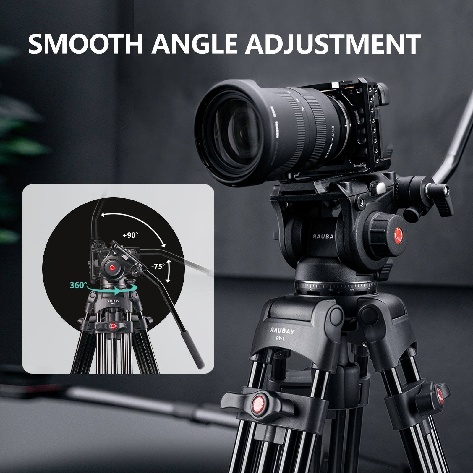 SMOOTH ANGLE ADJUSTMENT +90 RAUBA -75 360 RAUBAY DV-1