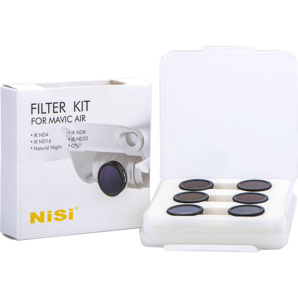 FILTER KIT FOR MAVIC AIR  
IR ND4  
IR ND8  
IR ND16  
IR ND32  
Natural Night  
CPL  
NiSi