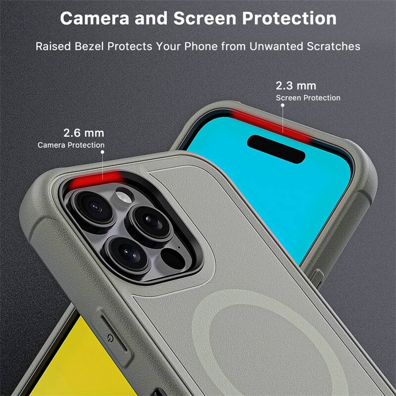 Camera and Screen Protection
Raised Bezel Protects Your Phone from Unwanted Scratches
2.3 mm Screen Protection
2.6 mm Camera Protection