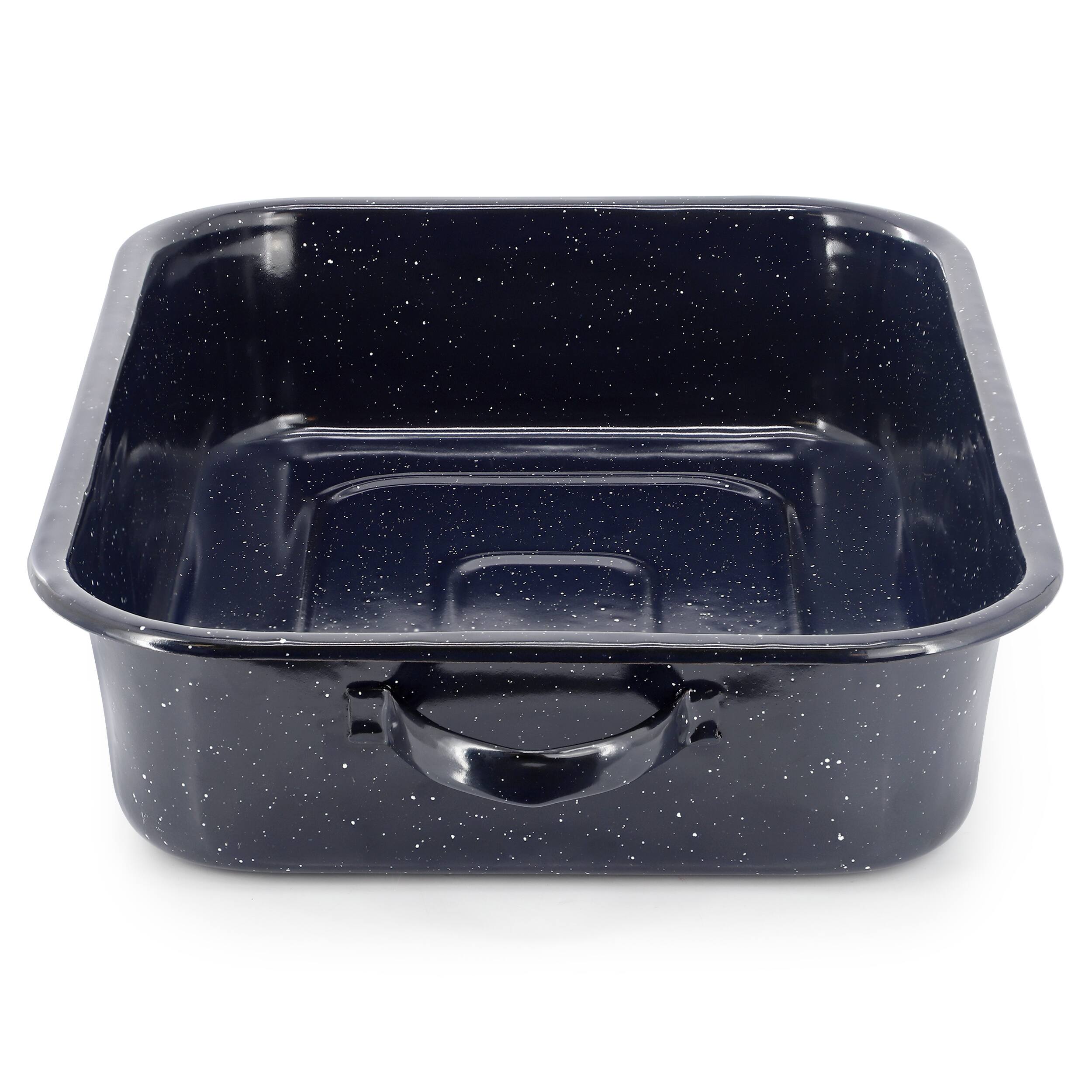 Alt View 2. Oster - Oster Castillo 17 x 12 Inch Enamel on Steel Baking Pan with Removable Rack in Blue - Blue.