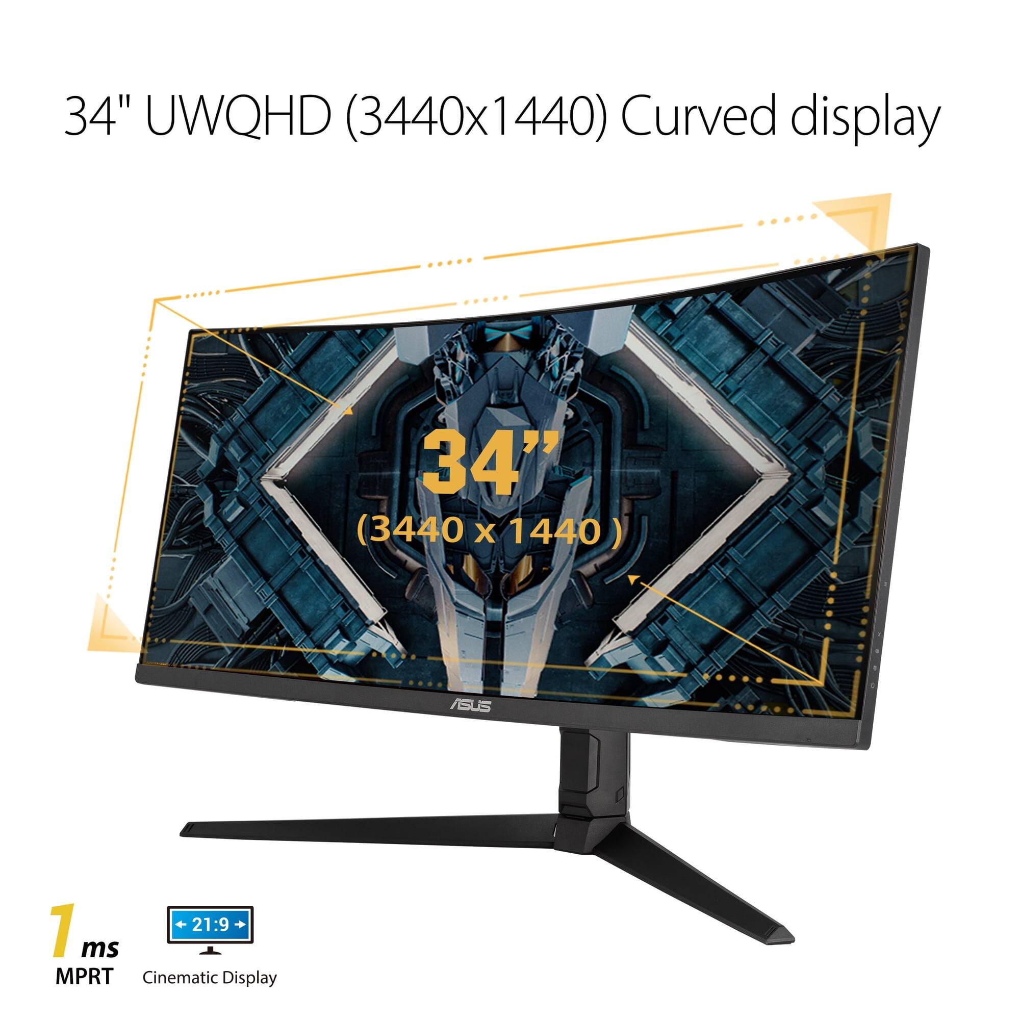 34" UWQHD (3440x1440) Curved display

34" (3440 x 1440)

ASUS

1 ms MPRT

21:9 Cinematic Display