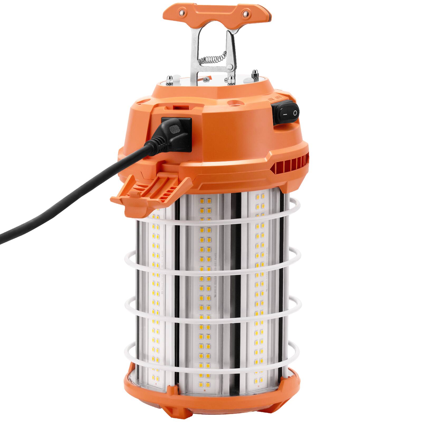 Alt View 5. VEVOR - LED Portable Work Lamp, 150W, 20000lm, 5000K Durable & Water-Resistant, Linkable up to 6 Units - Orange.
