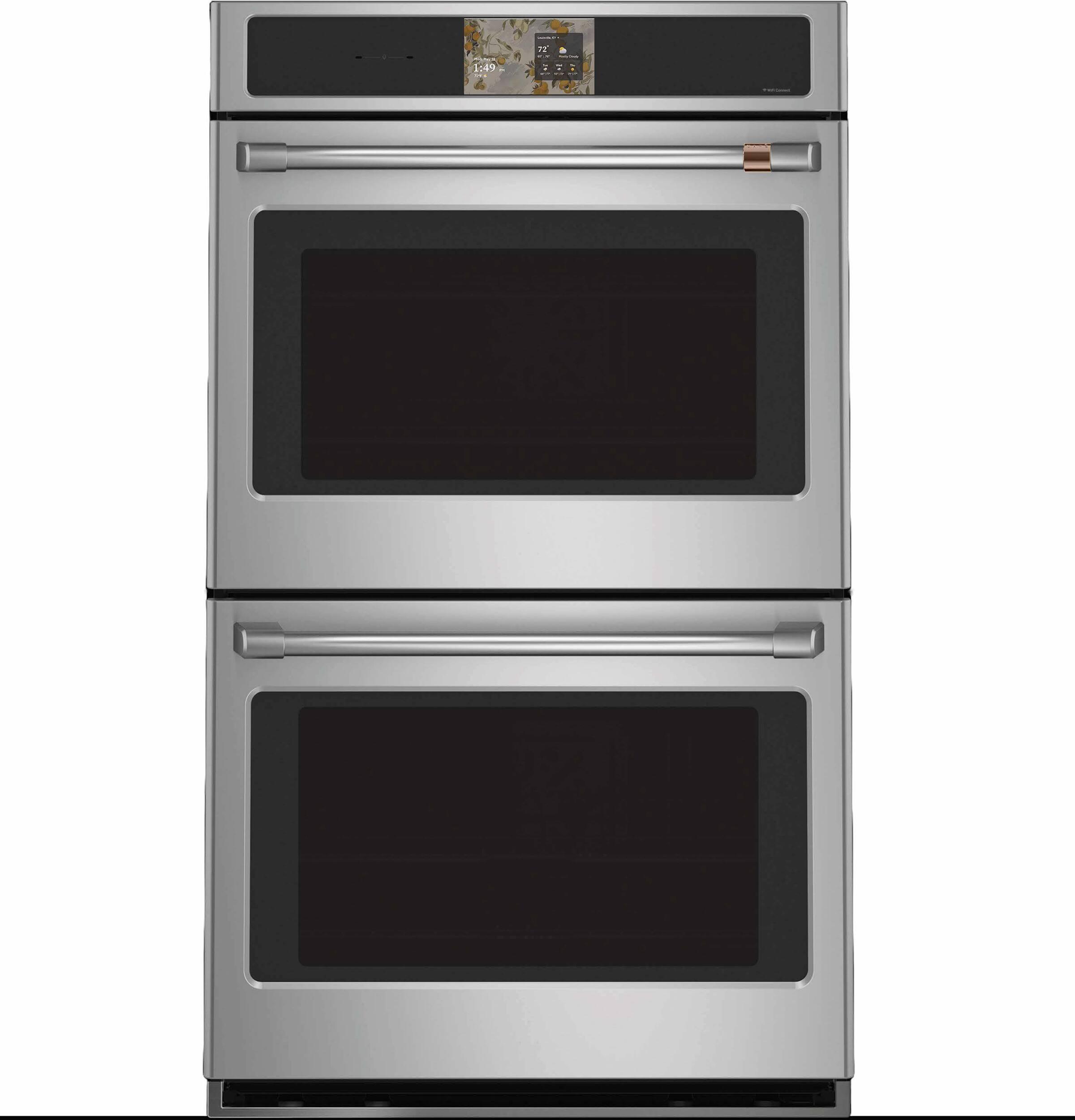 Alt View 17. Café - 30" Smart Built-In Double Electric Convection Wall Oven with Air Fry and Precision Cooking Modes - Stainless Steel.