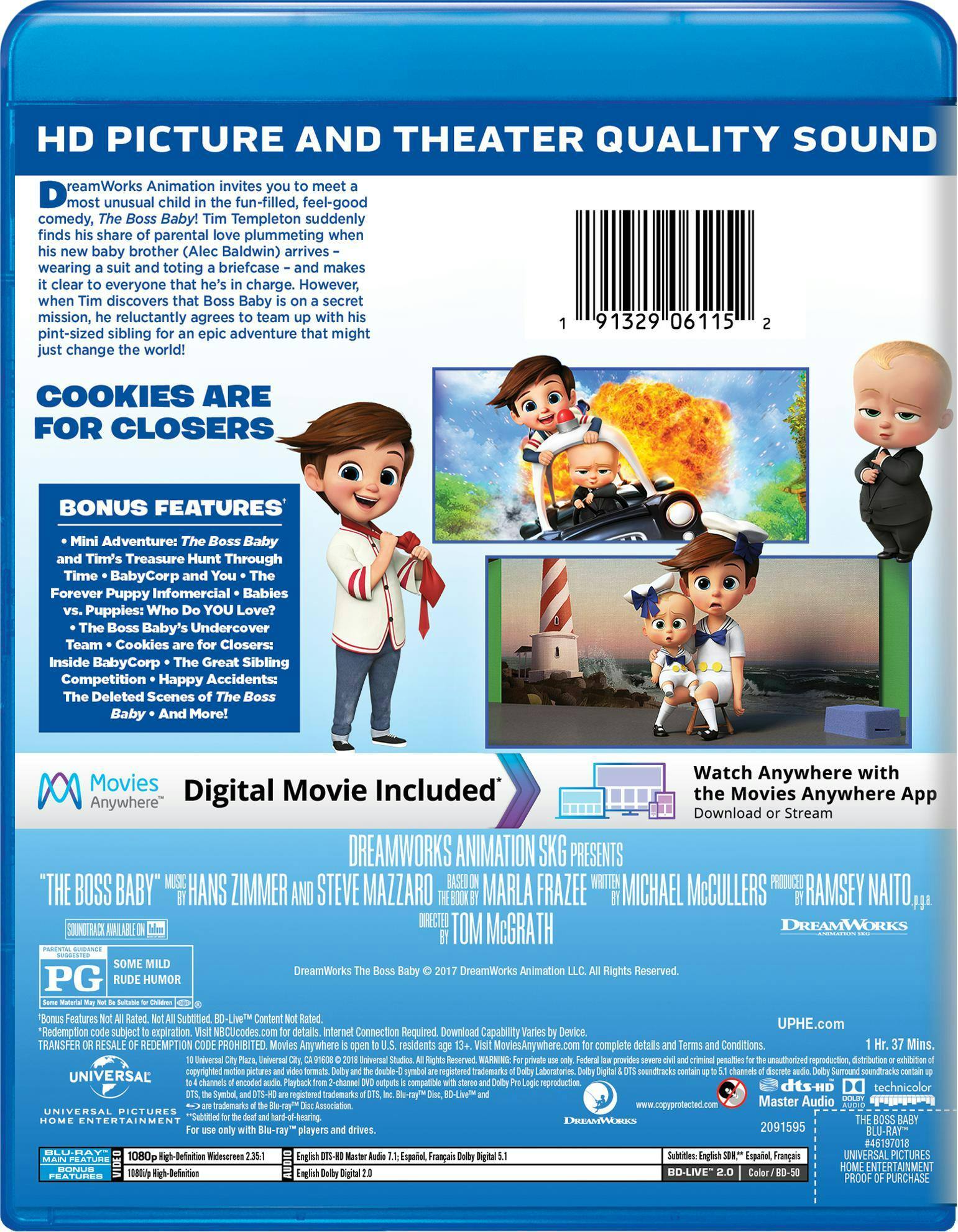 Back. The Boss Baby (Digital) [Blu-ray].