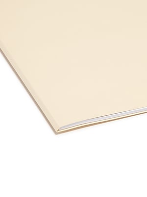 Alt View 4. Smead - Smead WaterShed/CutLess 100% Recycled File Folder, 1/3-Cut Tab, Assorted, Letter Size, Manila, 100/Box (10347) - Manila.