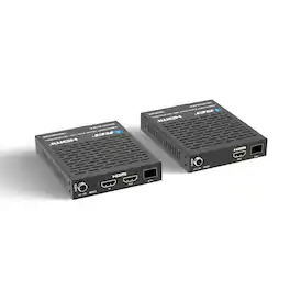 Orei - 4K@60Hz HDMI Over Fiber Optic Extender up to 10km with SDVoE Technology, Loop-Out, Audio embedding and Extraction – - Black