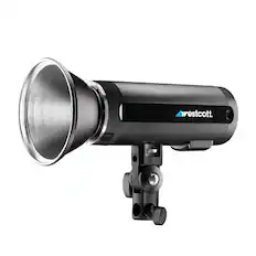 Front. Westcott - Westcott FJ200 Round Head Pocket Strobe with 1.3 sec. Recycle Time Case - Black.