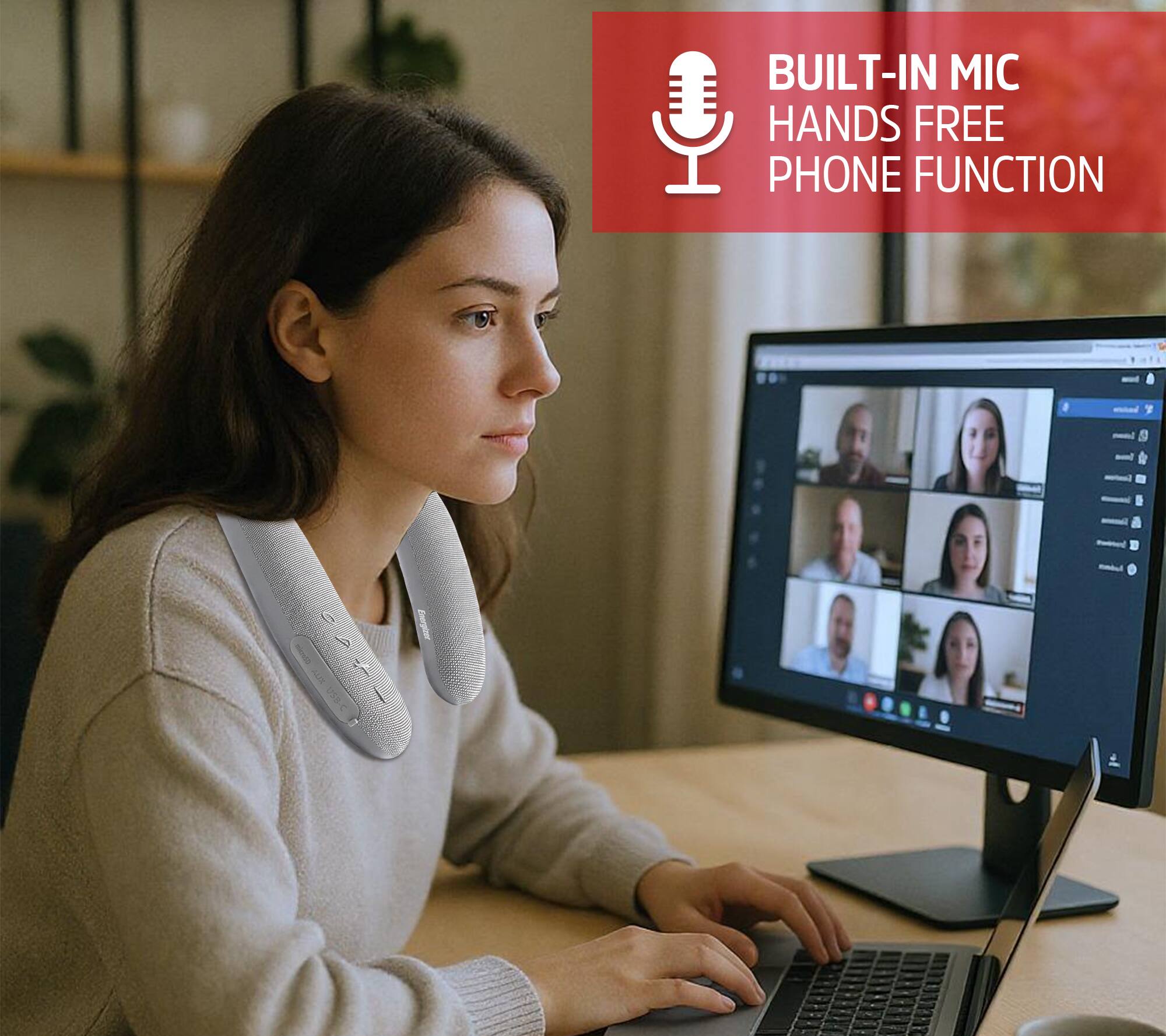 BUILT-IN MIC HANDS FREE PHONE FUNCTION