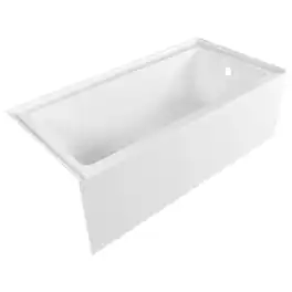 VEVOR - Alcove Bathtub, 60" x 30" Contemporary Alcove Acrylic Bathtub, Soaking Bath Tub with Right Hand Drain and Overflow Hole - White