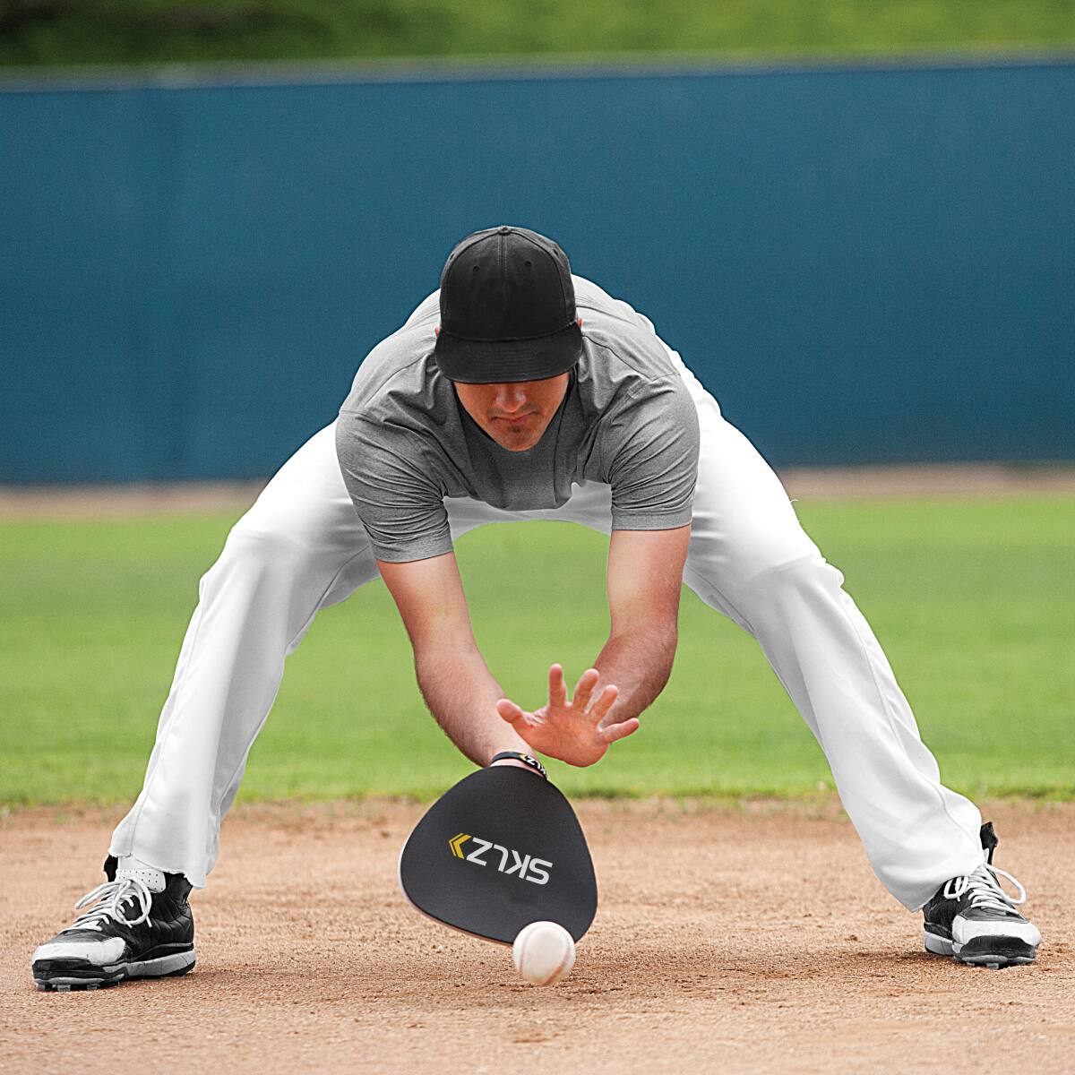 Alt View 1. SKLZ - SKLZ Soft Hands Foam Fielding Trainer - Gray - Gray.