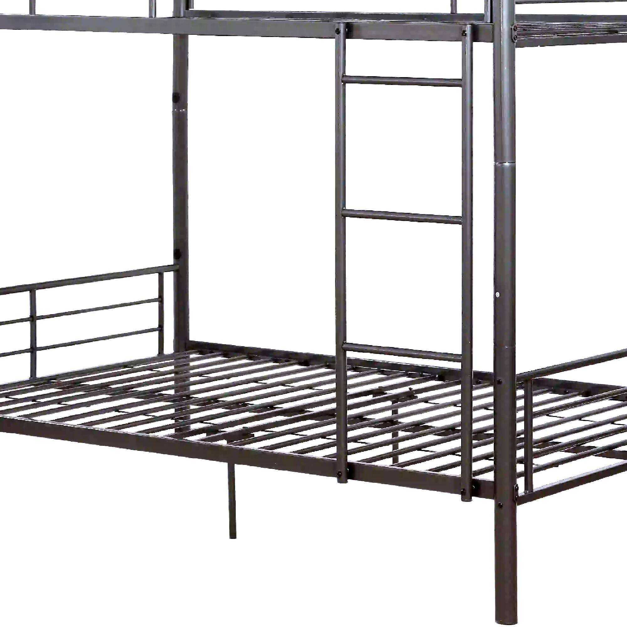 Alt View 2. Manhattan Lane - Metal Full/Full Bunk Bed - Gray.