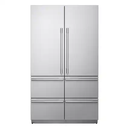 Front. SKS - Professional Series Panel Kit For 48-Inch French Door Refrigerator - Stainless Steel.
