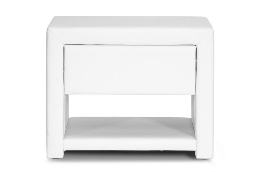 Baxton Studio - Massey Upholstered Modern Nightstand - White price history on PriceWatchPro