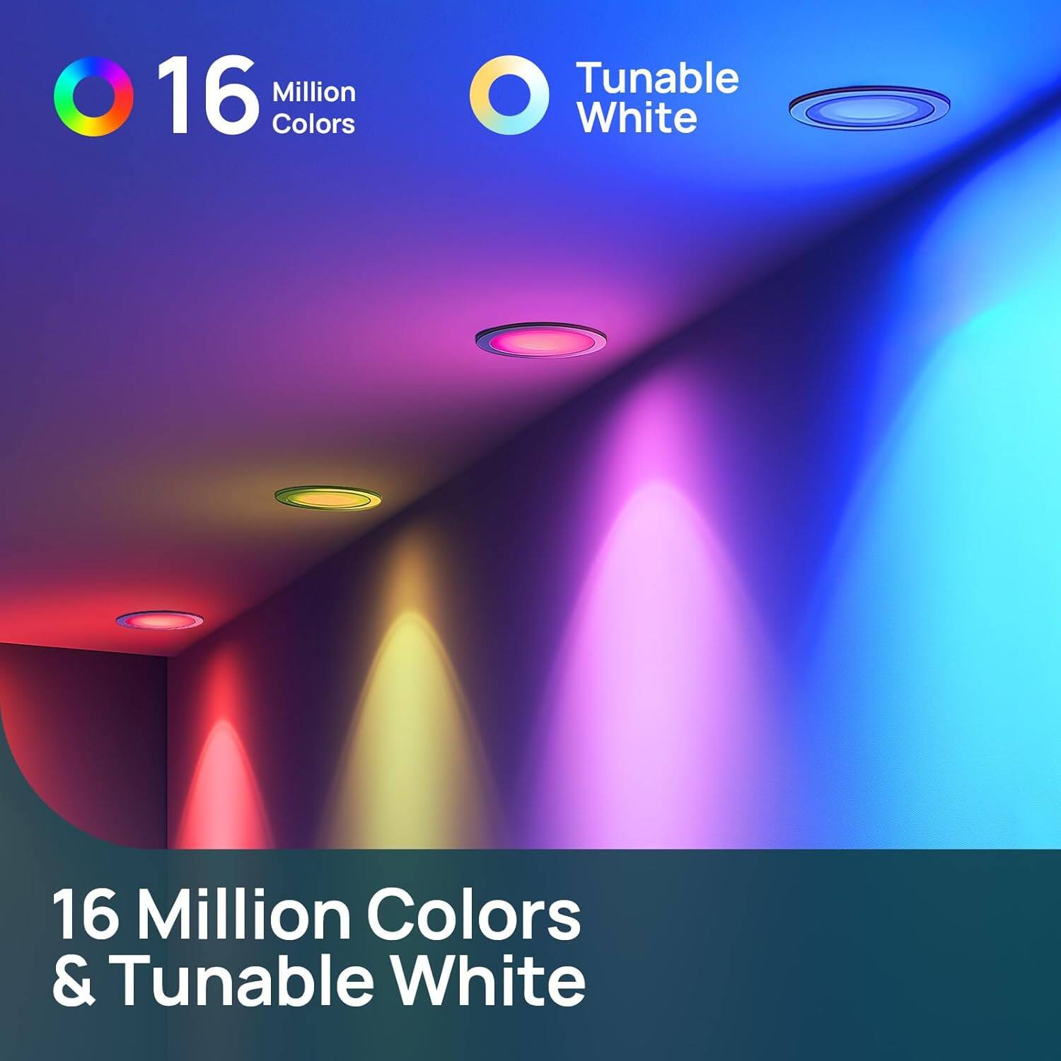 16 Million Colors  
Tunable White  

16 Million Colors & Tunable White