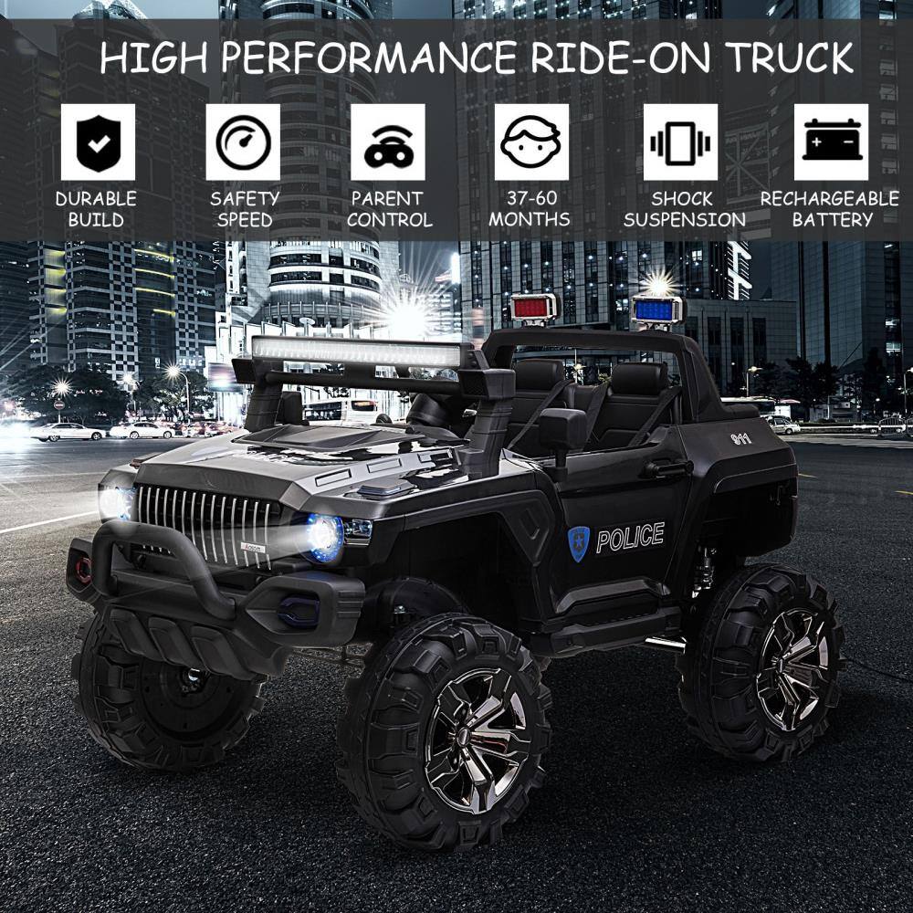 HIGH PERFORMANCE RIDE-ON TRUCK

- DURABLE BUILD
- SAFETY SPEED
- PARENT CONTROL
- 37-60 MONTHS
- SHOCK SUSPENSION
- RECHARGEABLE BATTERY

POLICE